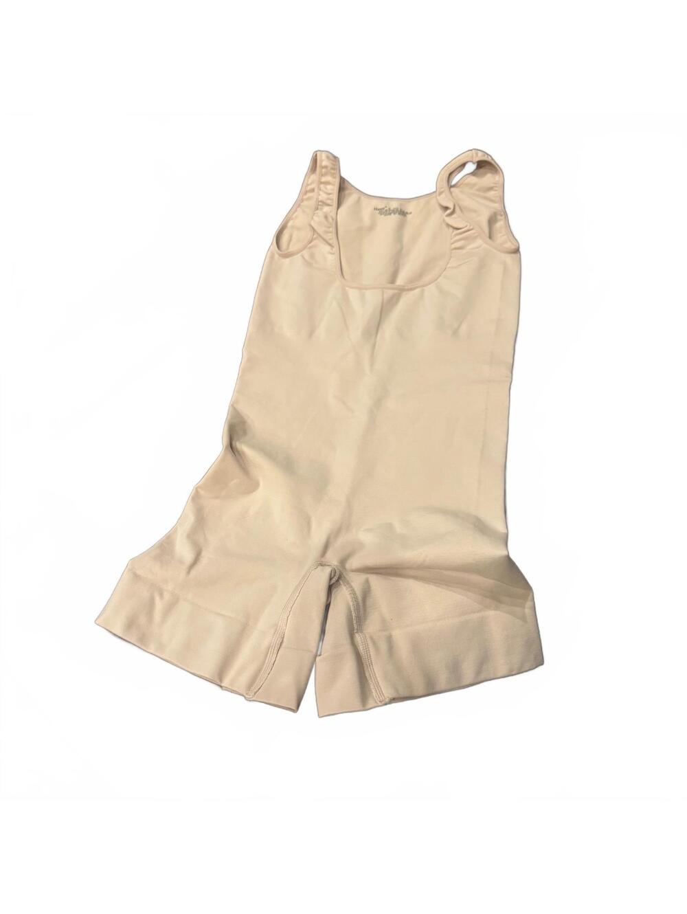 Hanes Nude Shapewear Bodysuit with Shorts Size M